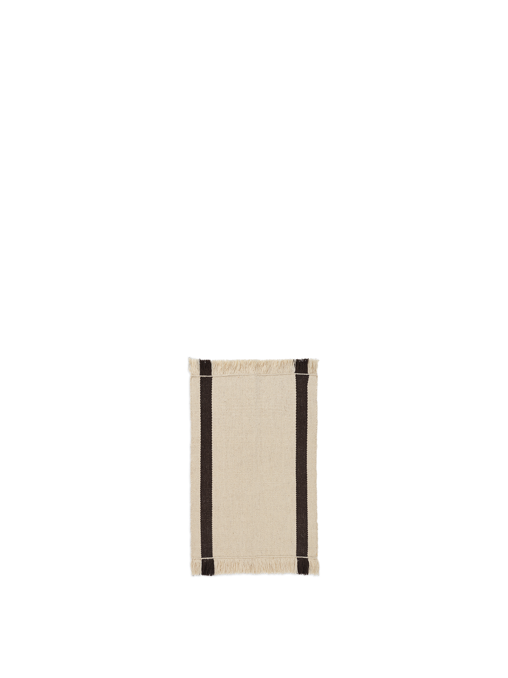 ferm LIVING Calm Kelim Mat 50 x 70 cm – Off-white / Coffee