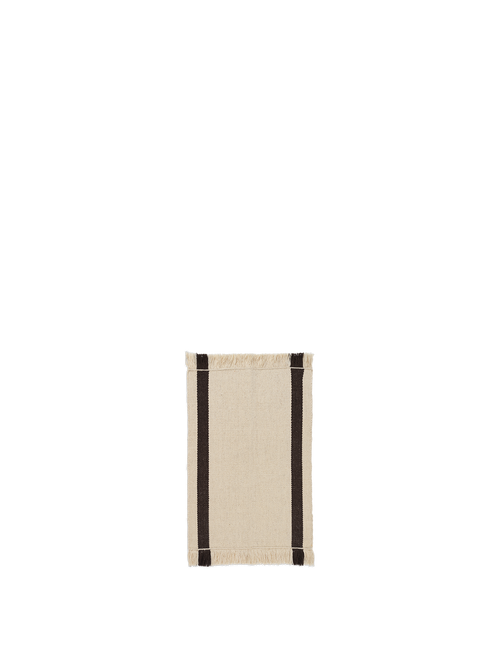 ferm LIVING Calm Kelim Mat 50 x 70 cm – Off-white / Coffee