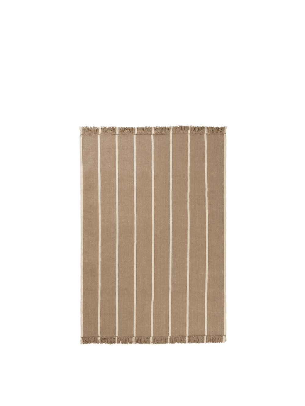 ferm LIVING Calm Kelim Rug 140 x 200 cm – Dark Sand / Off-white