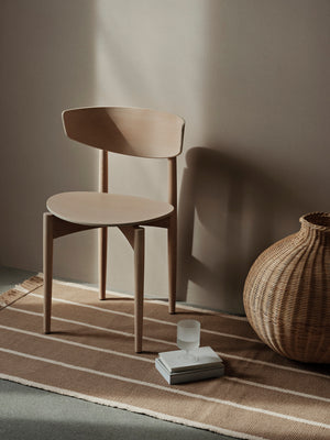 ferm LIVING Calm Kelim Runner 80 x 200 cm – Dark Sand / Off-white
