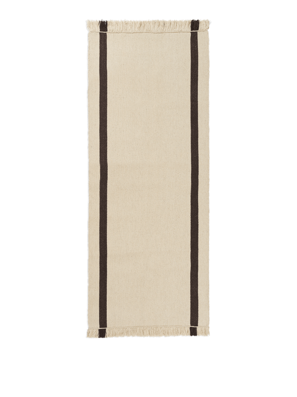 ferm LIVING Calm Kelim Runner 80 x 200 cm – Off-white / Coffee