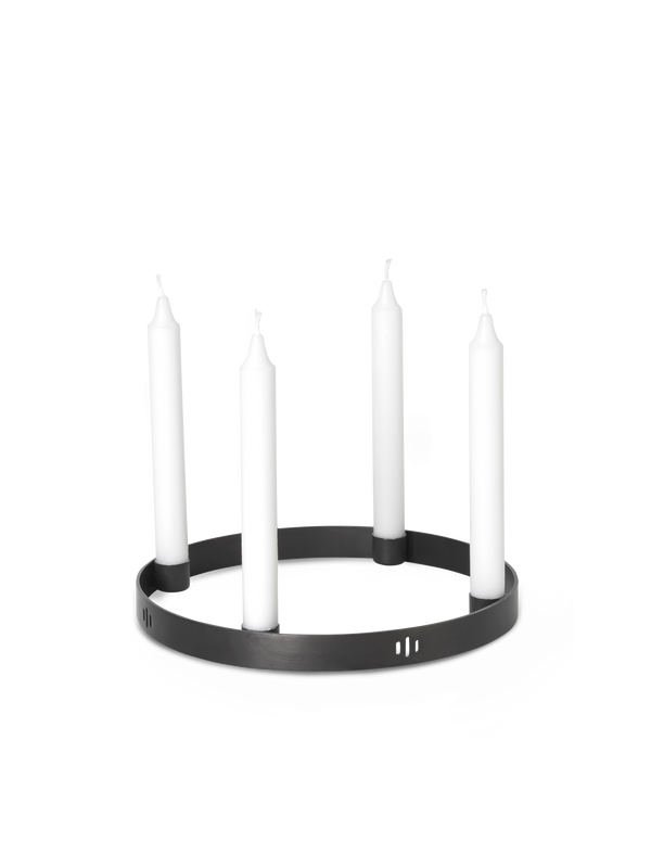 ferm LIVING Candle Holder Circle – Small – Black Brass