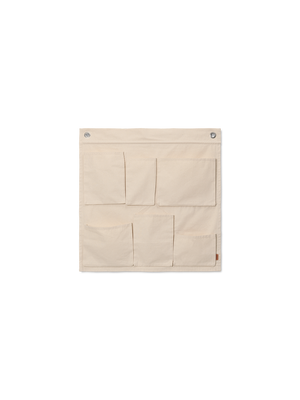 ferm LIVING Canvas Wall Pockets – Off-white