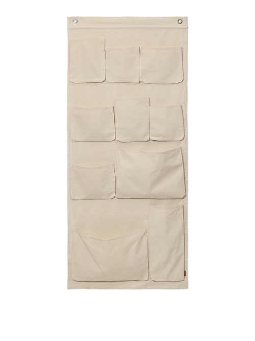 ferm LIVING Canvas XL Wall Pockets – Off-white