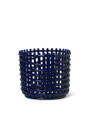ferm LIVING Ceramic Basket Large – Blue