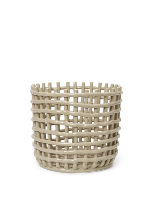 ferm LIVING Ceramic Basket Large – Cashmere