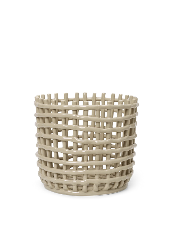 ferm LIVING Ceramic Basket Large – Cashmere