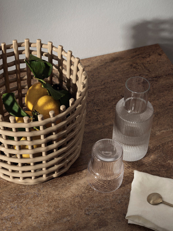 ferm LIVING Ceramic Basket Large – Cashmere