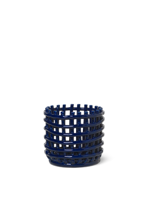 ferm LIVING Ceramic Basket Small – Blue
