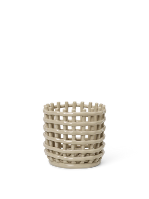 ferm LIVING Ceramic Basket Small – Cashmere