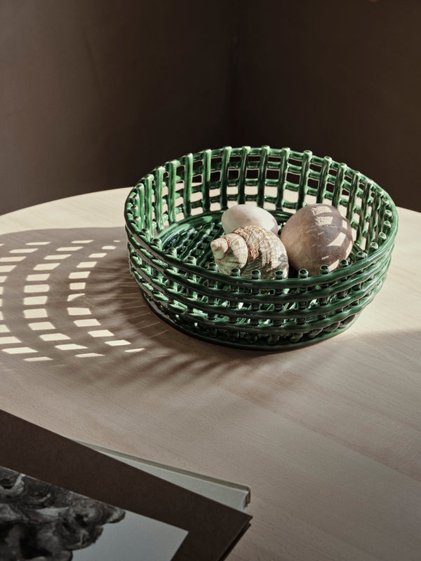 ferm LIVING Ceramic Centrepiece – Emerald Green