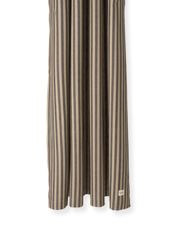 ferm LIVING Chambray Shower Curtain – Sand / Black