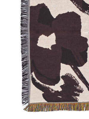 ferm LIVING Cilla Tapestry Blanket – Off-white / Dark Grape