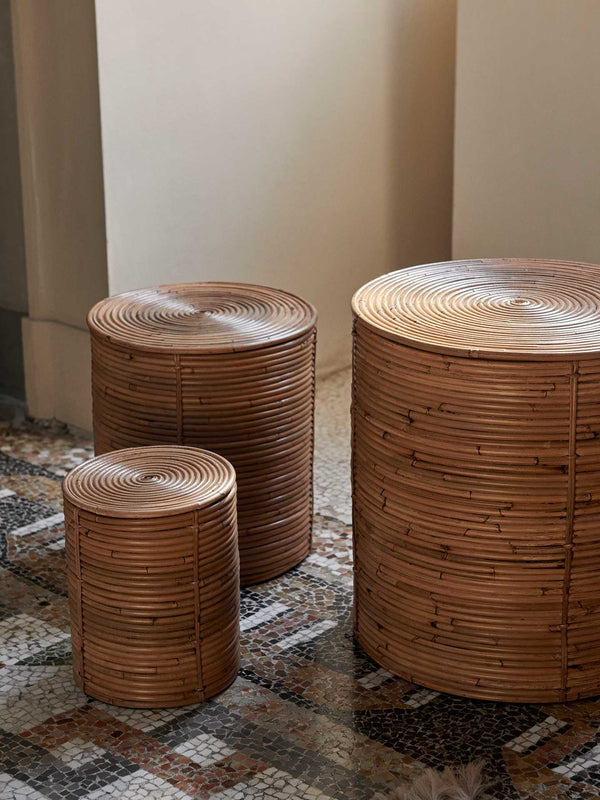 ferm LIVING Column Storage – Set of 3 – Natural Stained