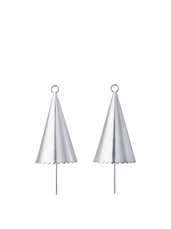 ferm LIVING Cone Bell – Set of 2 – Silver