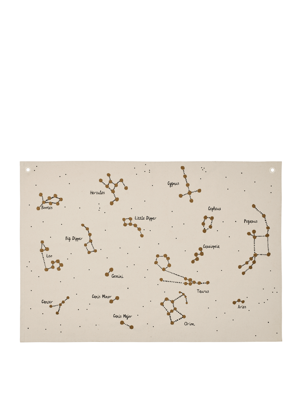 ferm LIVING Constellation Textile Map – Undyed
