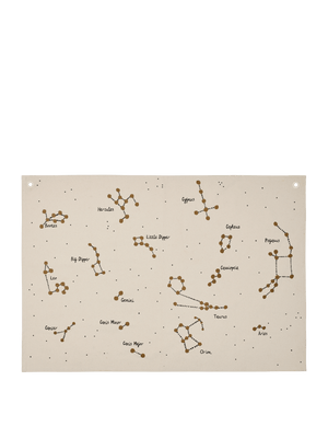 ferm LIVING Constellation Textile Map – Undyed