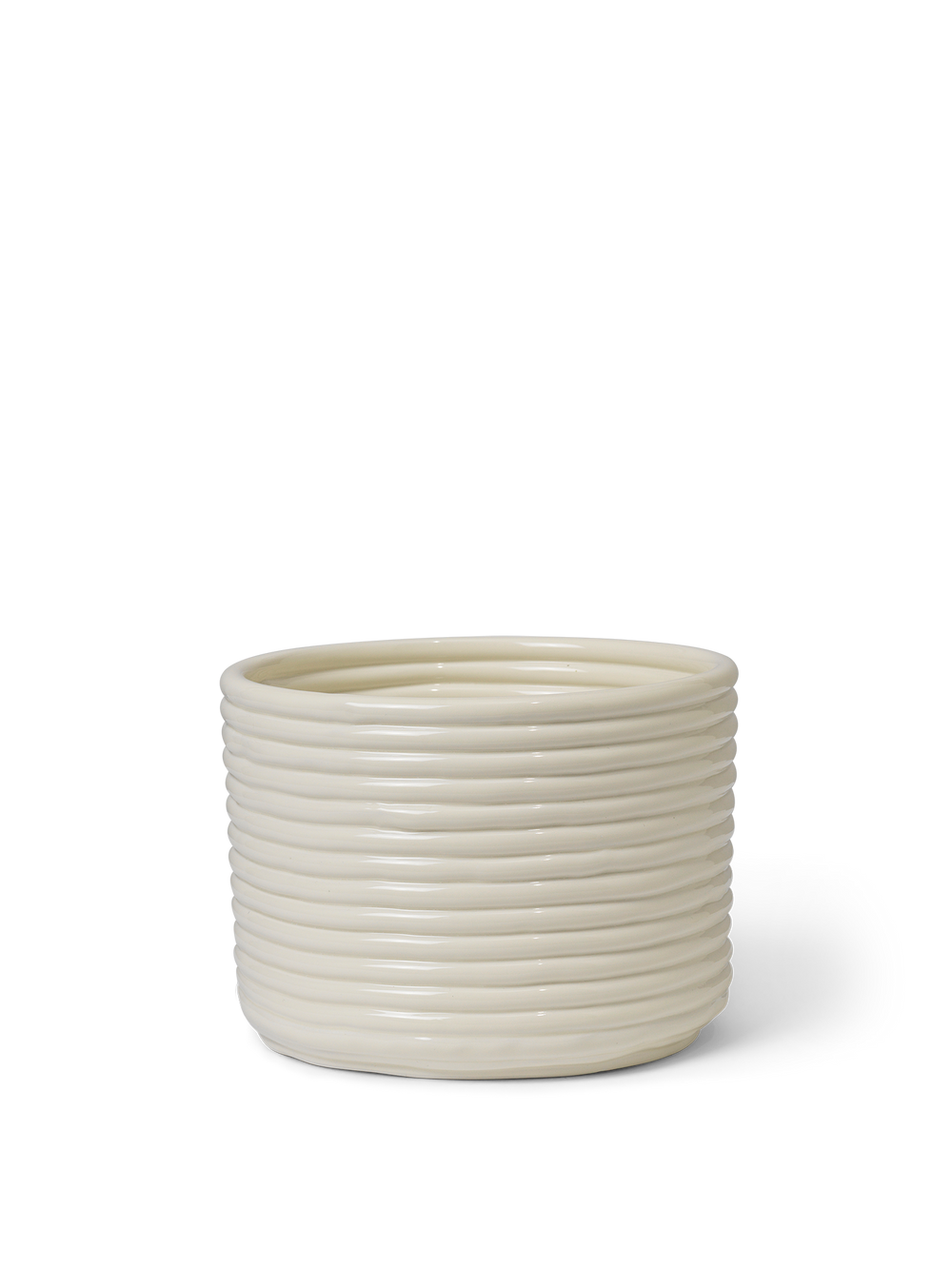 ferm LIVING Corduroy Pot – Off-White