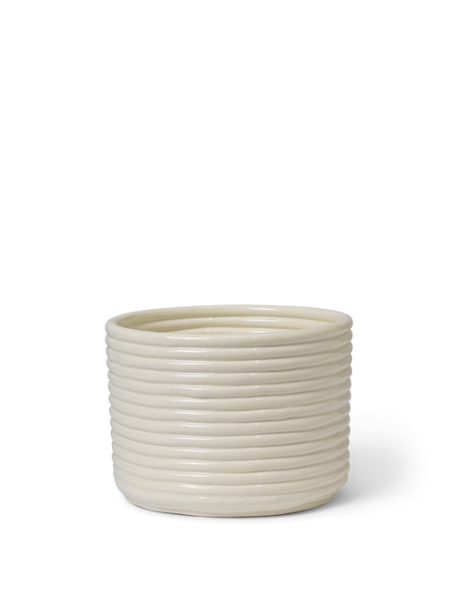 ferm LIVING Corduroy Pot – Off-White