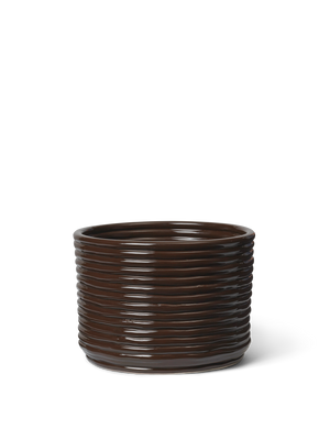 ferm LIVING Corduroy Pot – Carob Brown