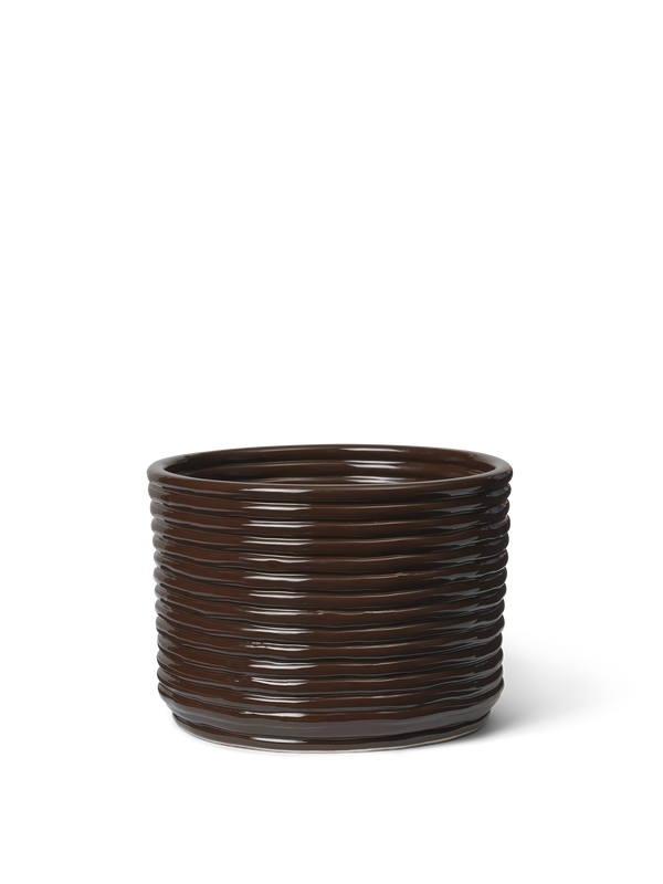 ferm LIVING Corduroy Pot – Carob Brown
