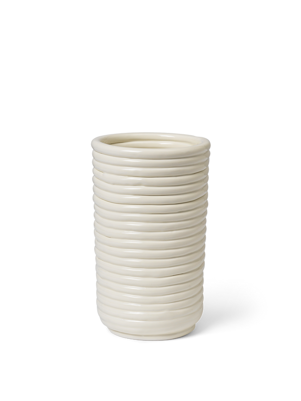 ferm LIVING Corduroy Vase – Off-White