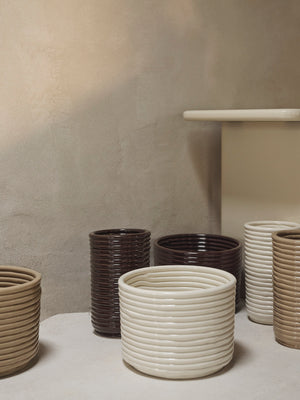 ferm LIVING Corduroy Vase – Off-White