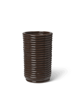 ferm LIVING Corduroy Vase – Carob Brown