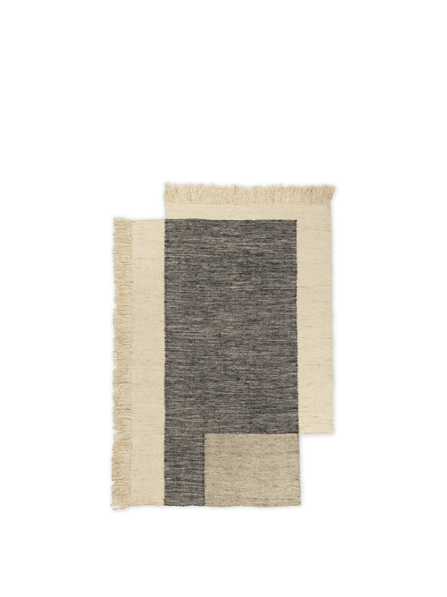 ferm LIVING Counter Rug 140 x 200 cm – Charcoal / Off-white