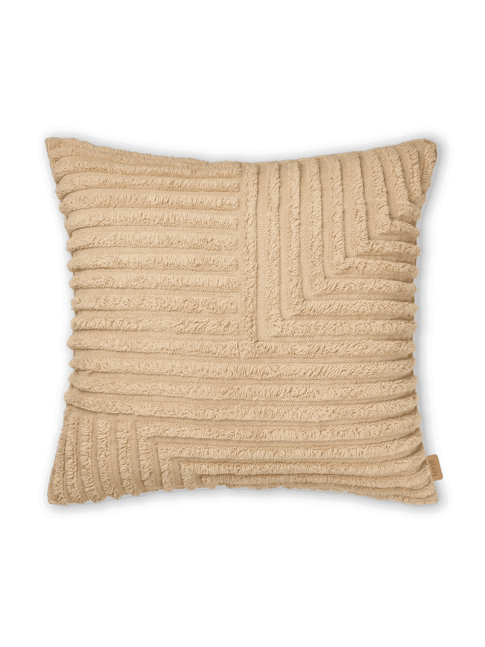 ferm LIVING Crease Wool Cushion Large – Light Sand