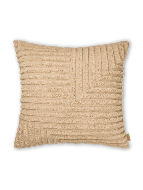 ferm LIVING Crease Wool Cushion Large – Light Sand