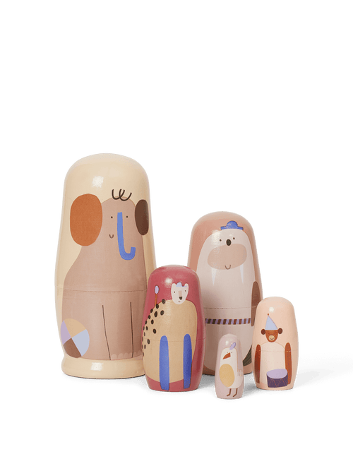ferm LIVING Critter Nesting Dolls – Multi