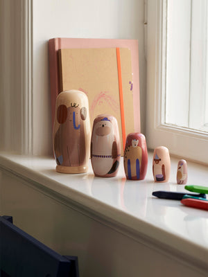 ferm LIVING Critter Nesting Dolls – Multi