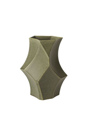 ferm LIVING Cueva Vase H26 cm – Dark Sage