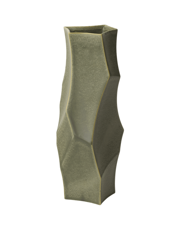 ferm LIVING Cueva Vase H37 cm – Dark Sage