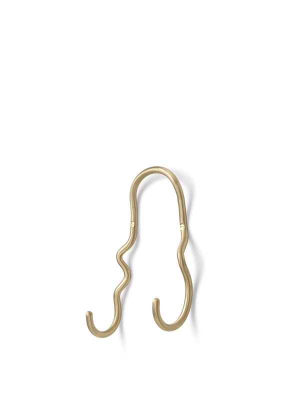 ferm LIVING Curvature Double Hook – Brass