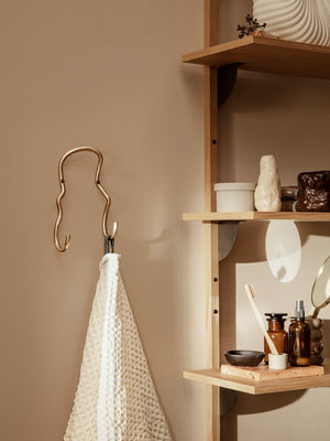 ferm LIVING Curvature Double Hook – Brass