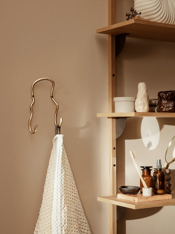 ferm LIVING Curvature Double Hook – Brass