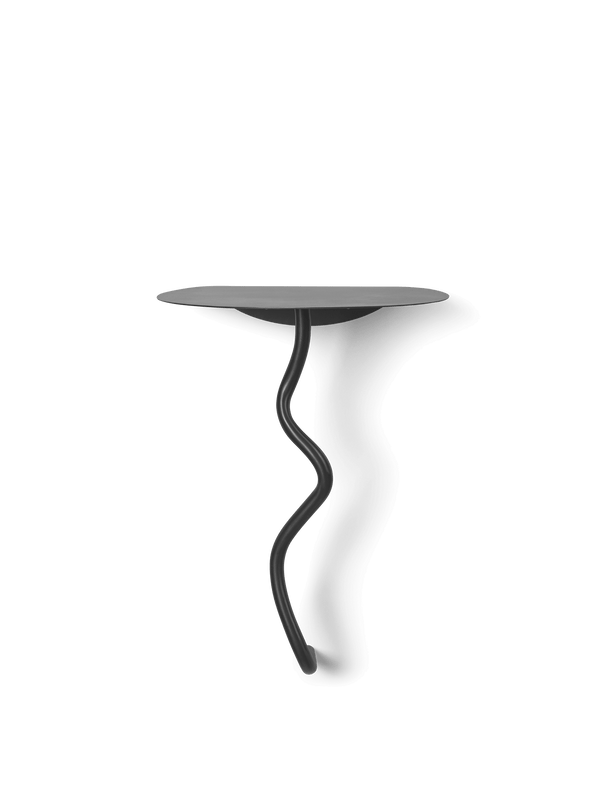 ferm LIVING Curvature Wall Table – Black Brass