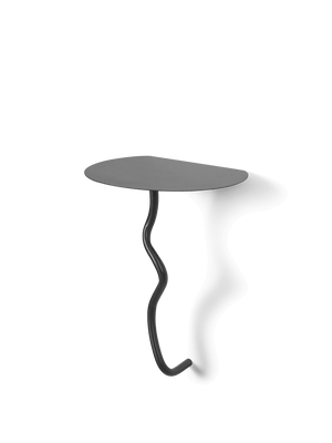 ferm LIVING Curvature Wall Table – Black Brass