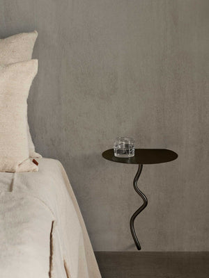 ferm LIVING Curvature Wall Table – Black Brass