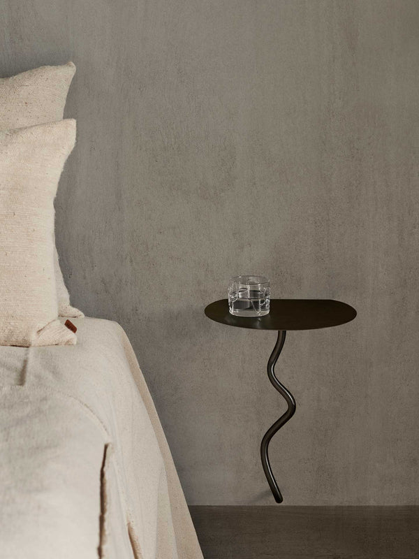 ferm LIVING Curvature Wall Table – Black Brass
