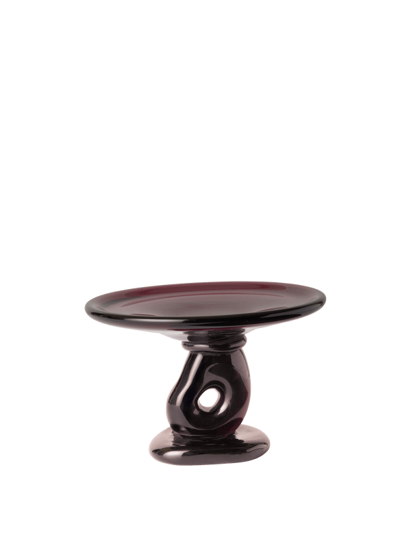 ferm LIVING Damo Glass Centrepiece Ø21 cm – Dark Grape