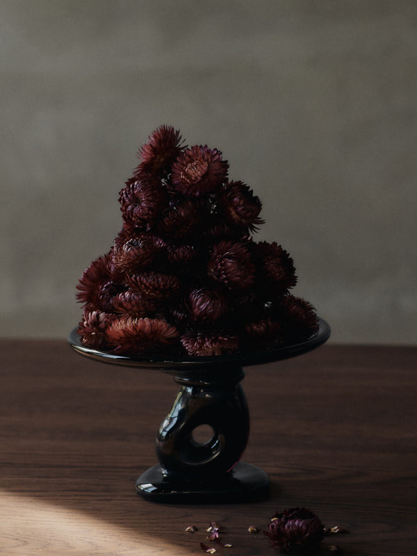 ferm LIVING Damo Glass Centrepiece Ø21 cm – Dark Grape