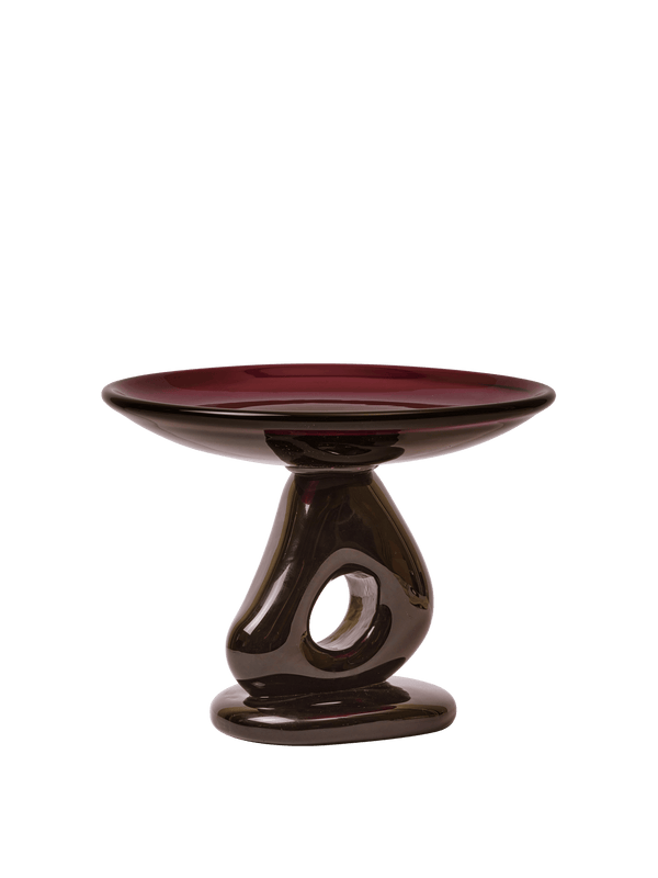 ferm LIVING Damo Glass Centrepiece Ø30 cm – Dark Grape