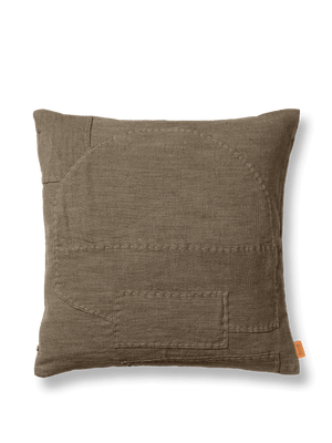 ferm LIVING Darn Cushion – Dark Taupe