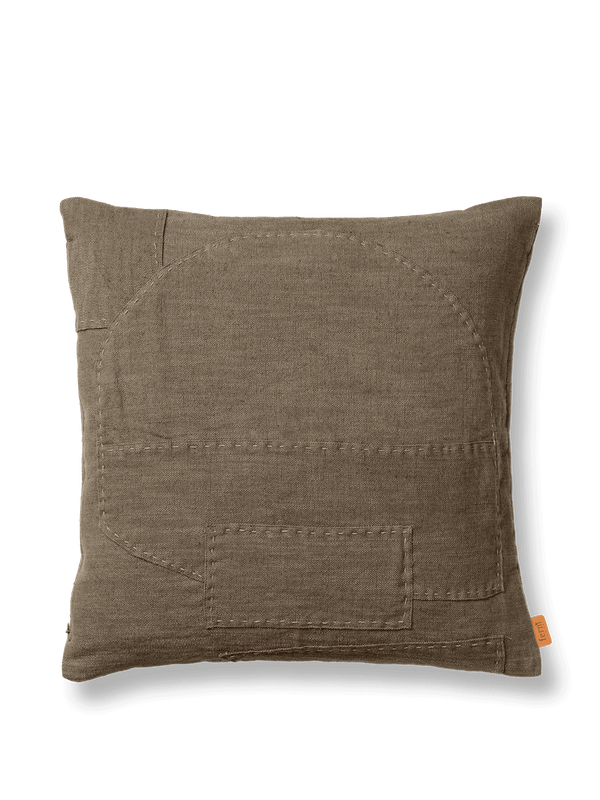 ferm LIVING Darn Cushion – Dark Taupe