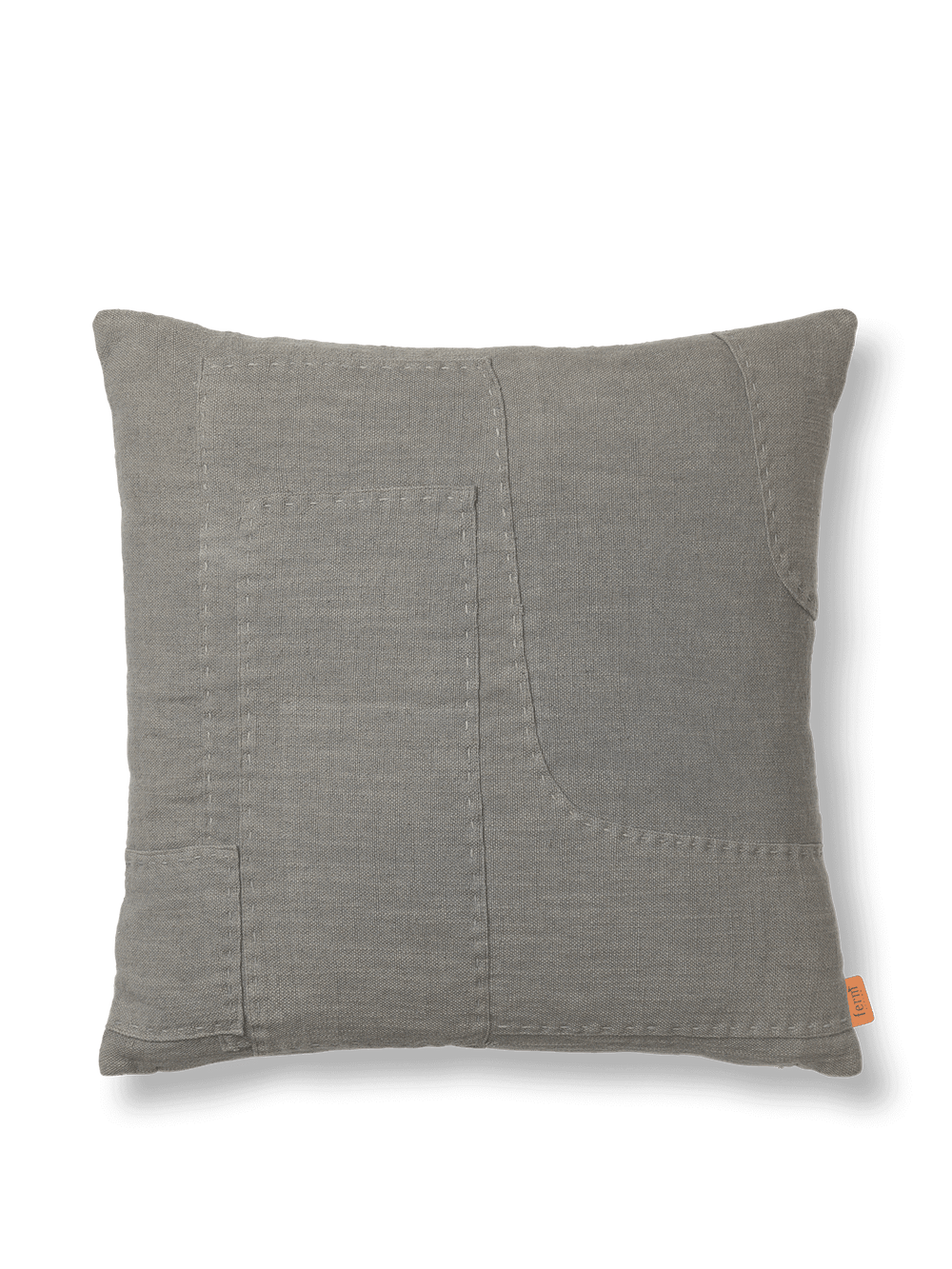 ferm LIVING Darn Cushion – Blue Grey