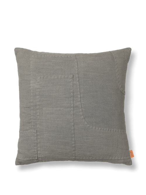 ferm LIVING Darn Cushion – Blue Grey