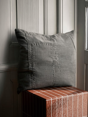 ferm LIVING Darn Cushion – Blue Grey